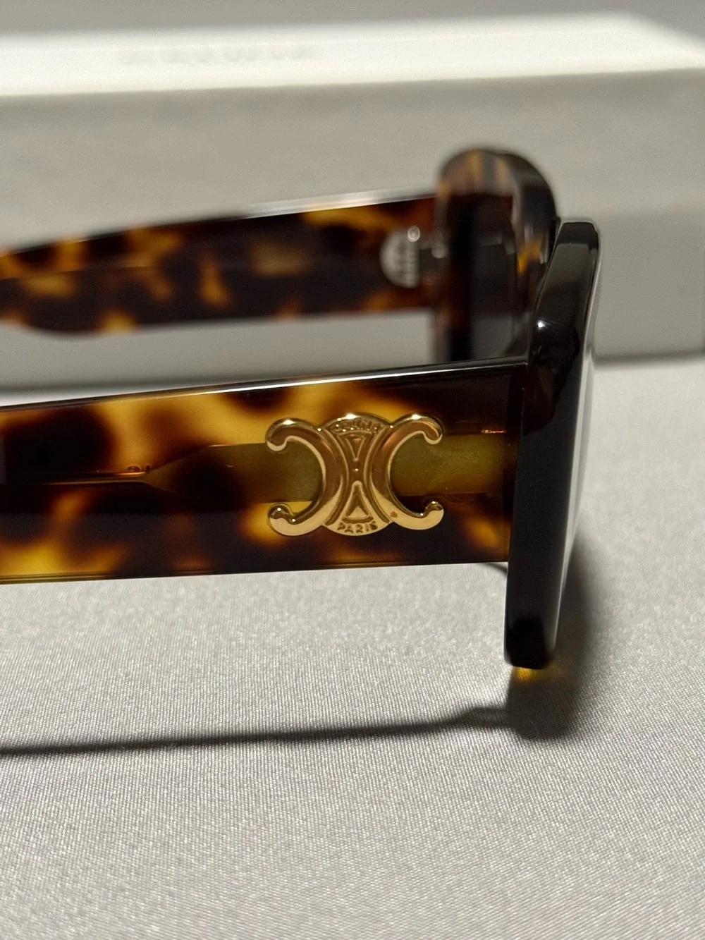 Celine Tortoiseshell Cat-Eye Sunglasses with Dark Lenses